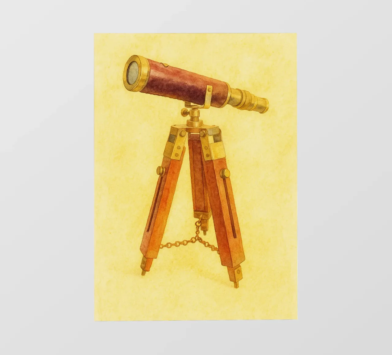 telescopio vecchio dipinto d'epoca pellicola backlit da kroocoot