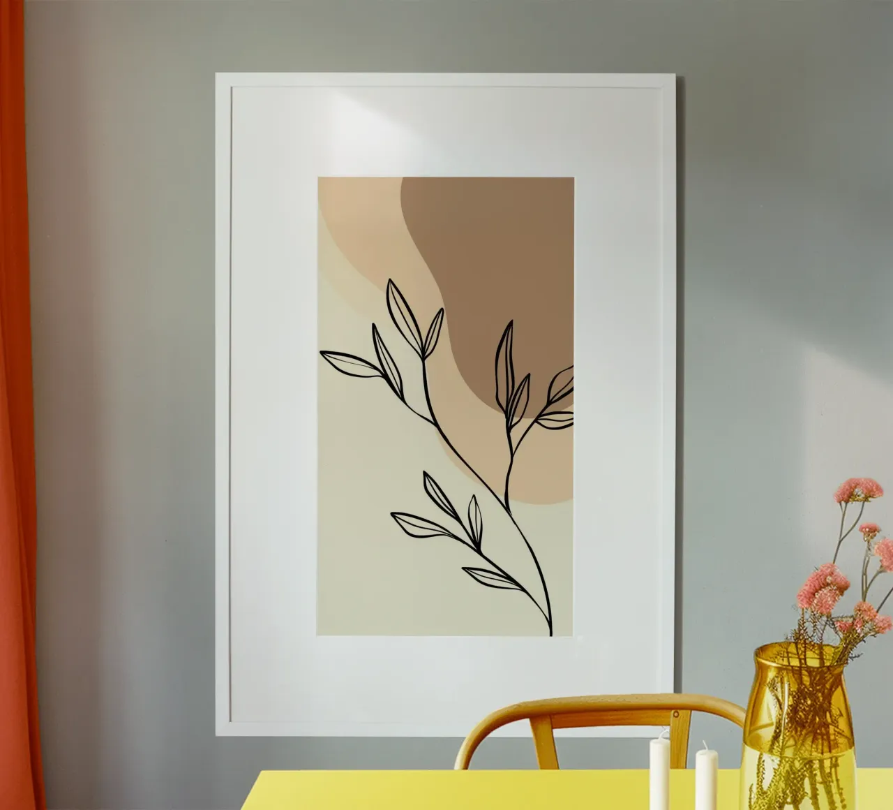 shape and line flower poster da hamily