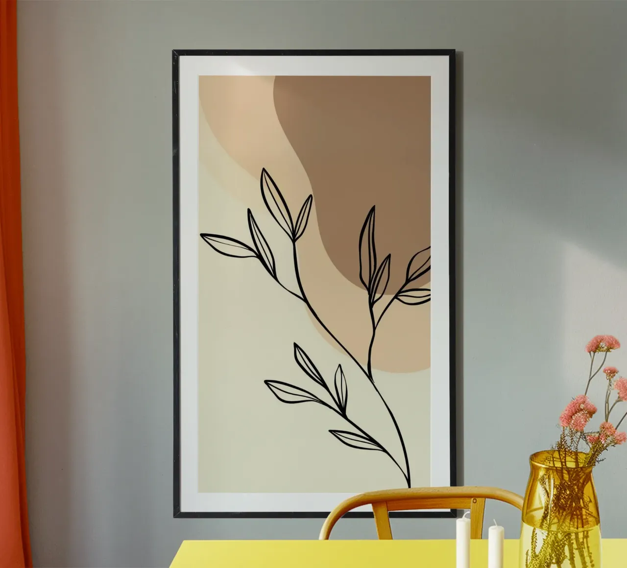 shape and line flower poster da hamily