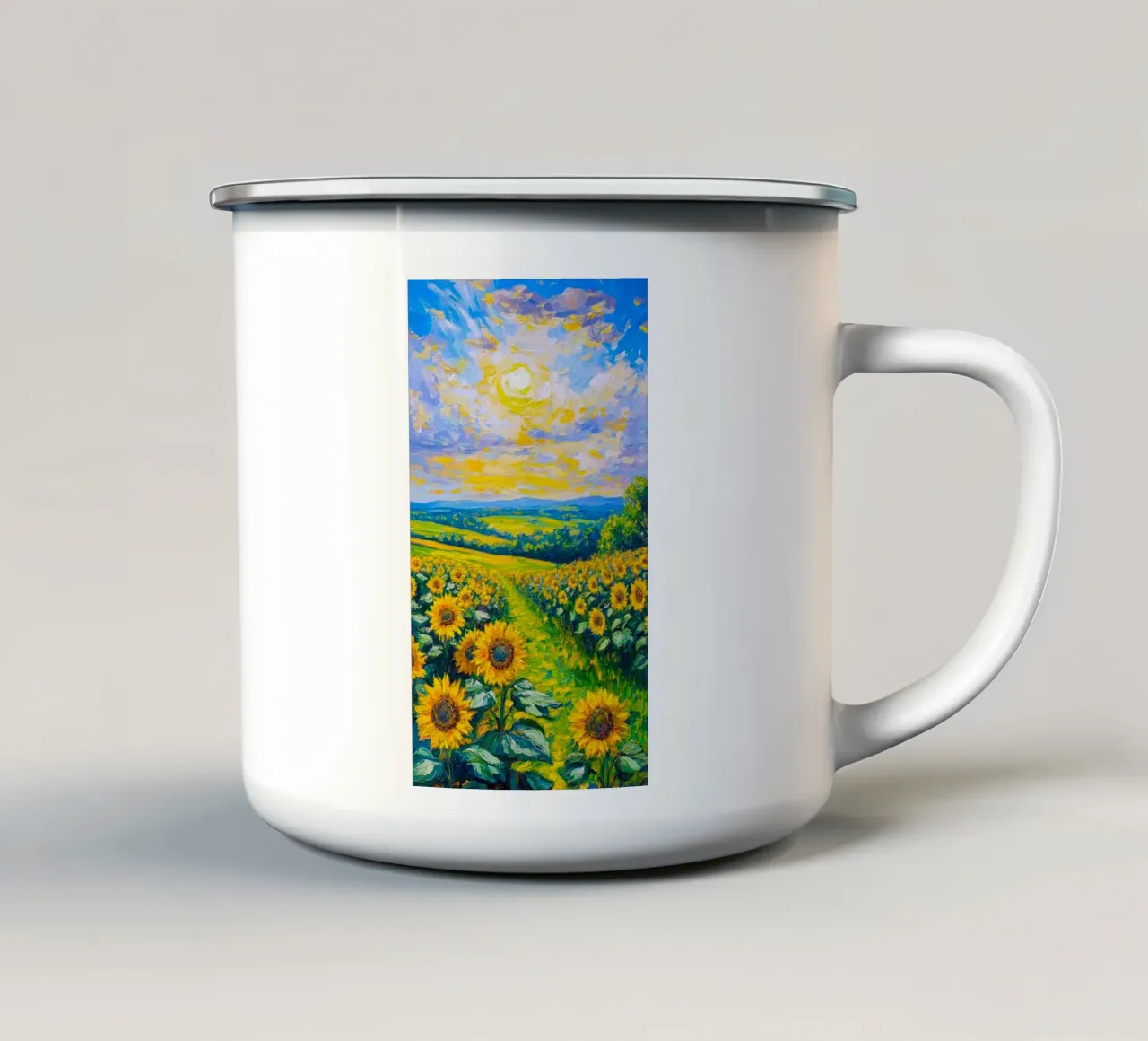 grass full of flower tazza in smalto da melts