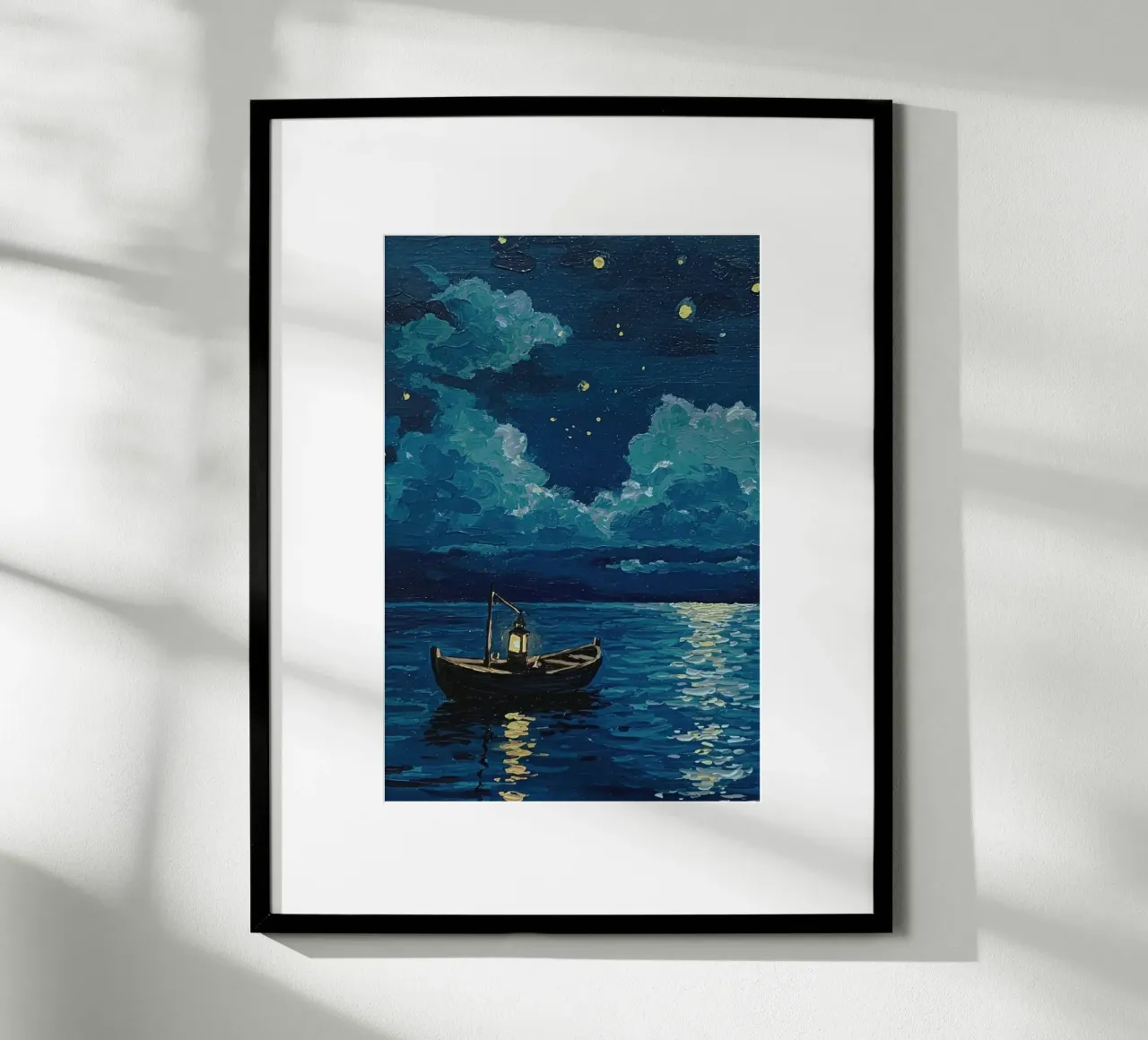 light boat in night poster da melts