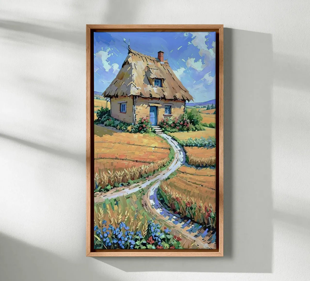 curve line home canvas met Baklijst van hamily
