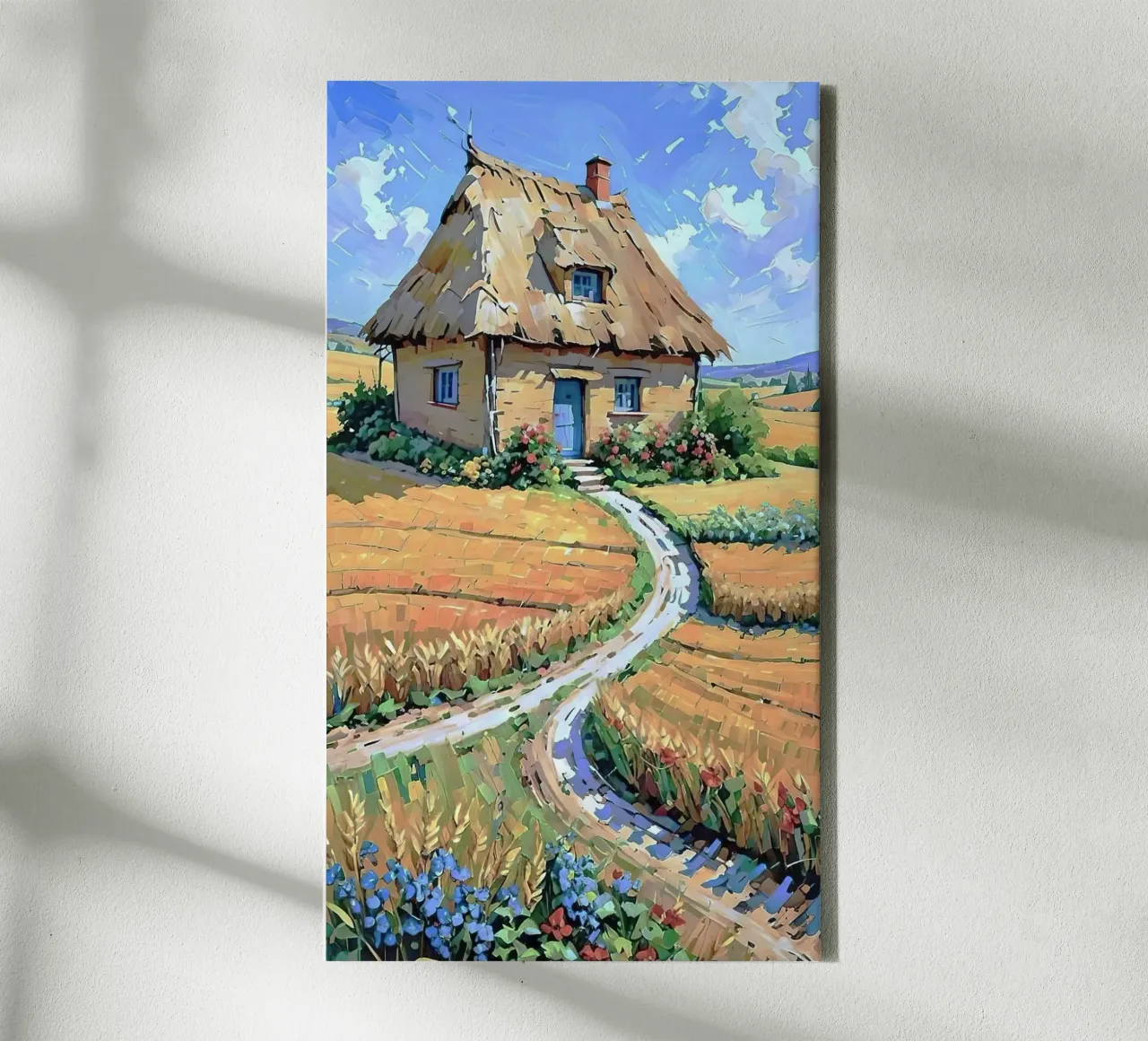 curve line home canvas met Baklijst van hamily