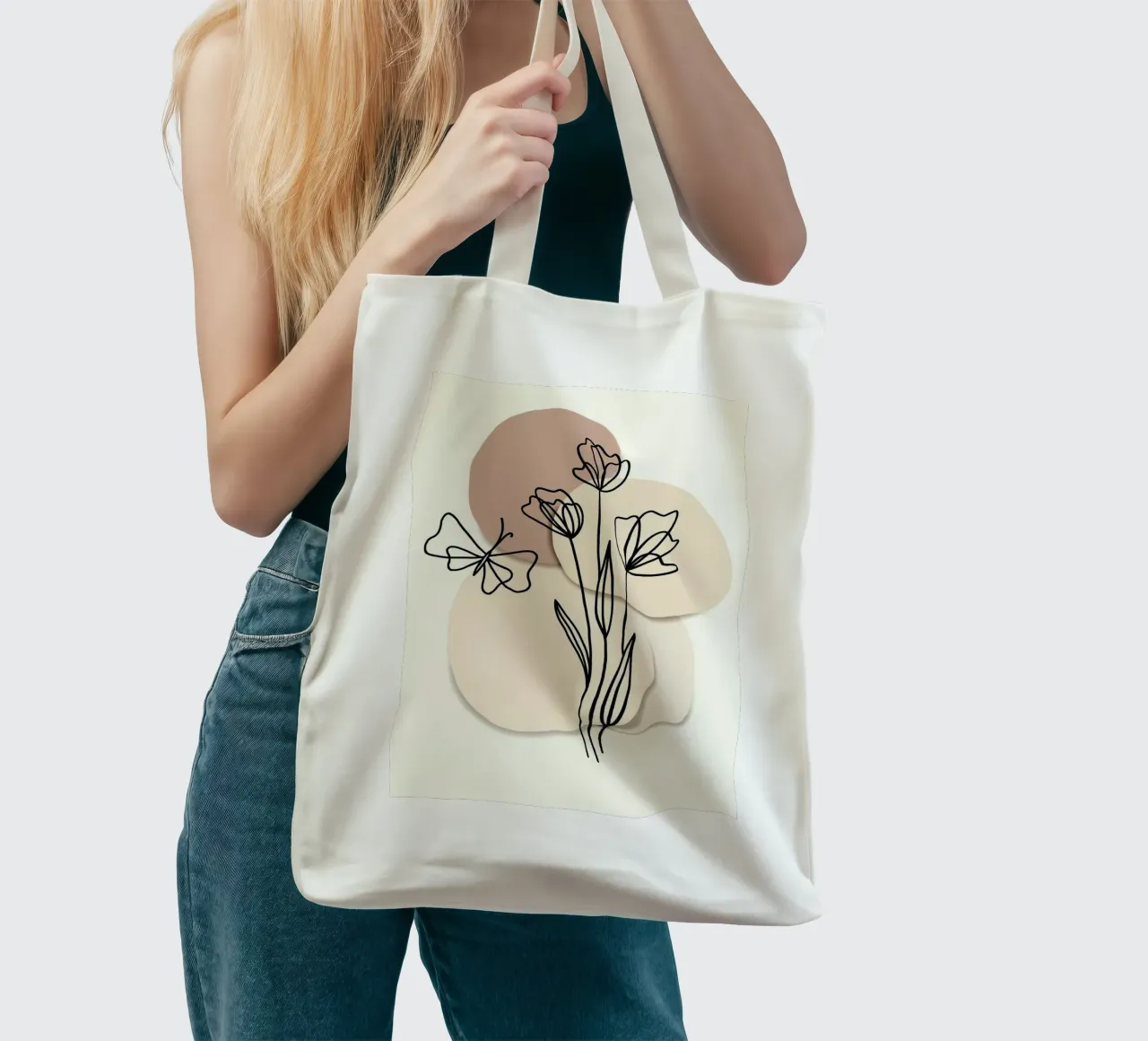 shape with flower borsa in juta da melts