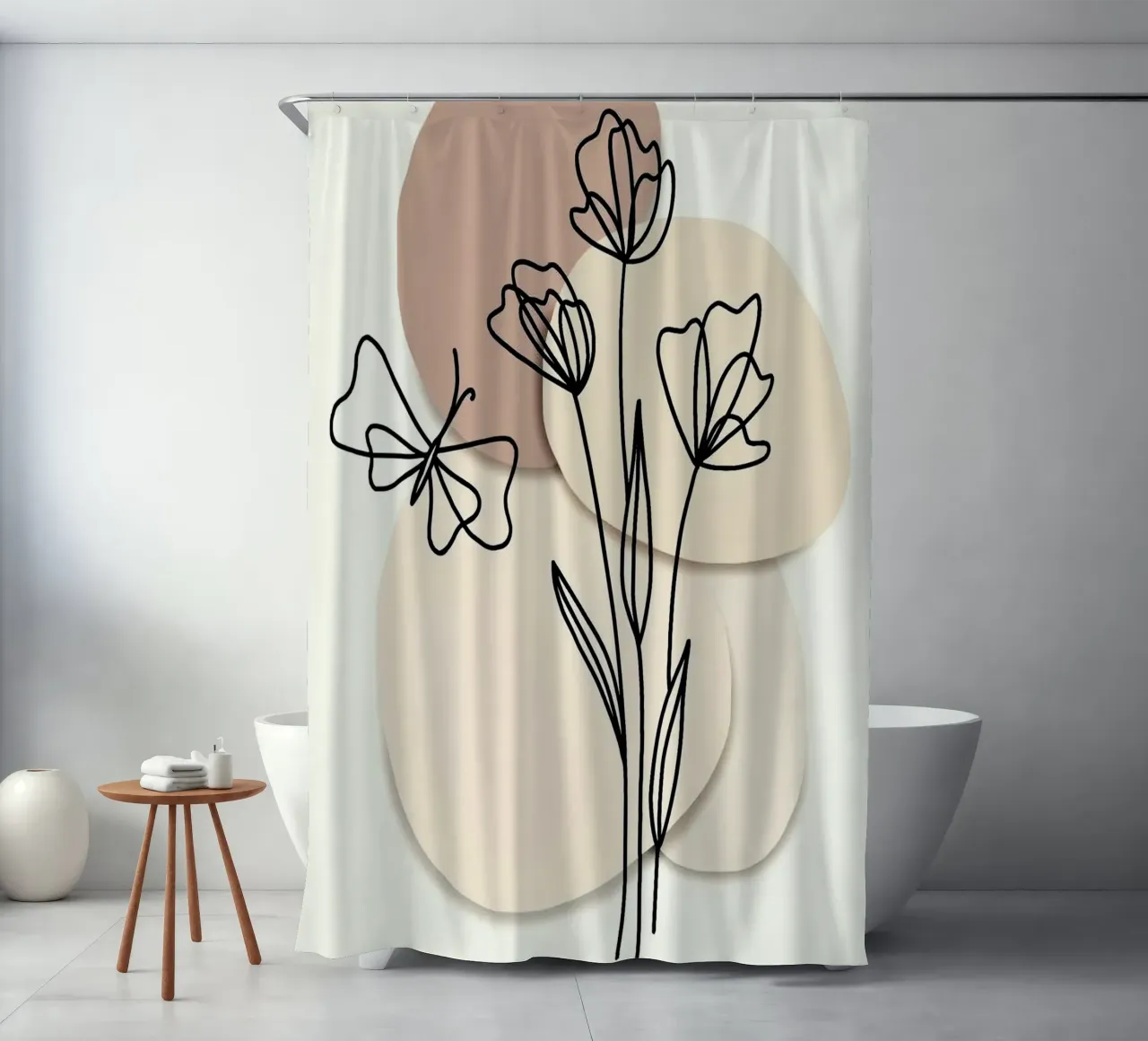 shape with flower tenda da doccia da melts