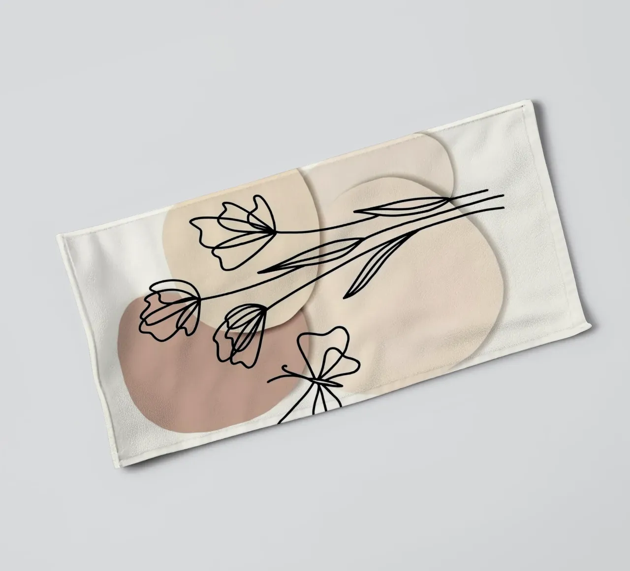 shape with flower asciugamano da bagno da melts