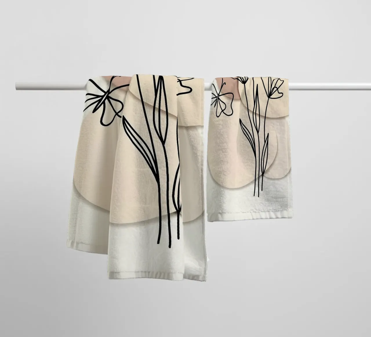 shape with flower asciugamano da bagno da melts