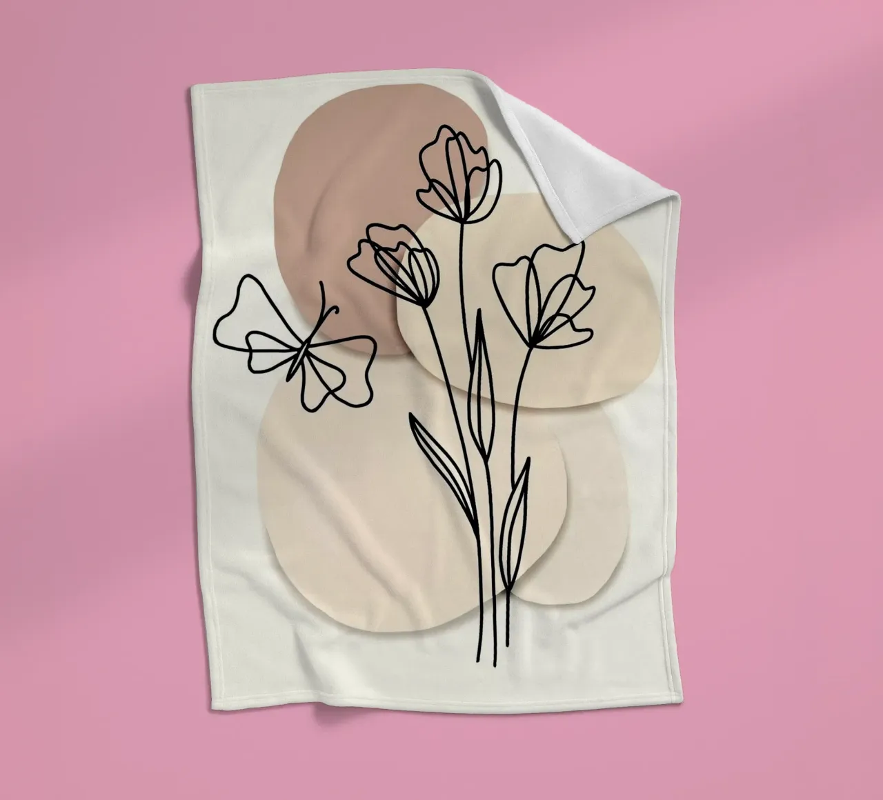shape with flower coperta in pile da melts