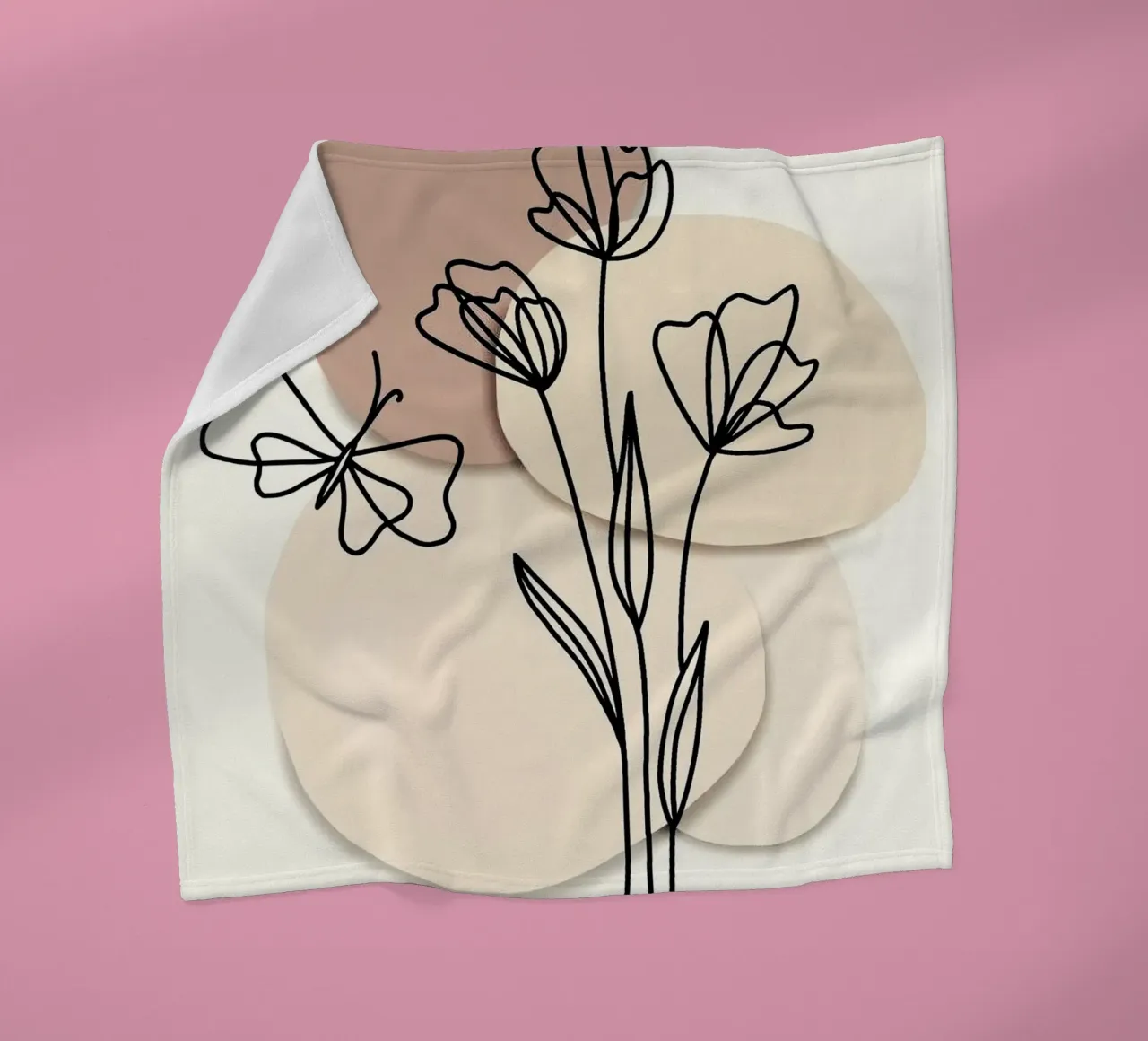 shape with flower coperta in pile da melts