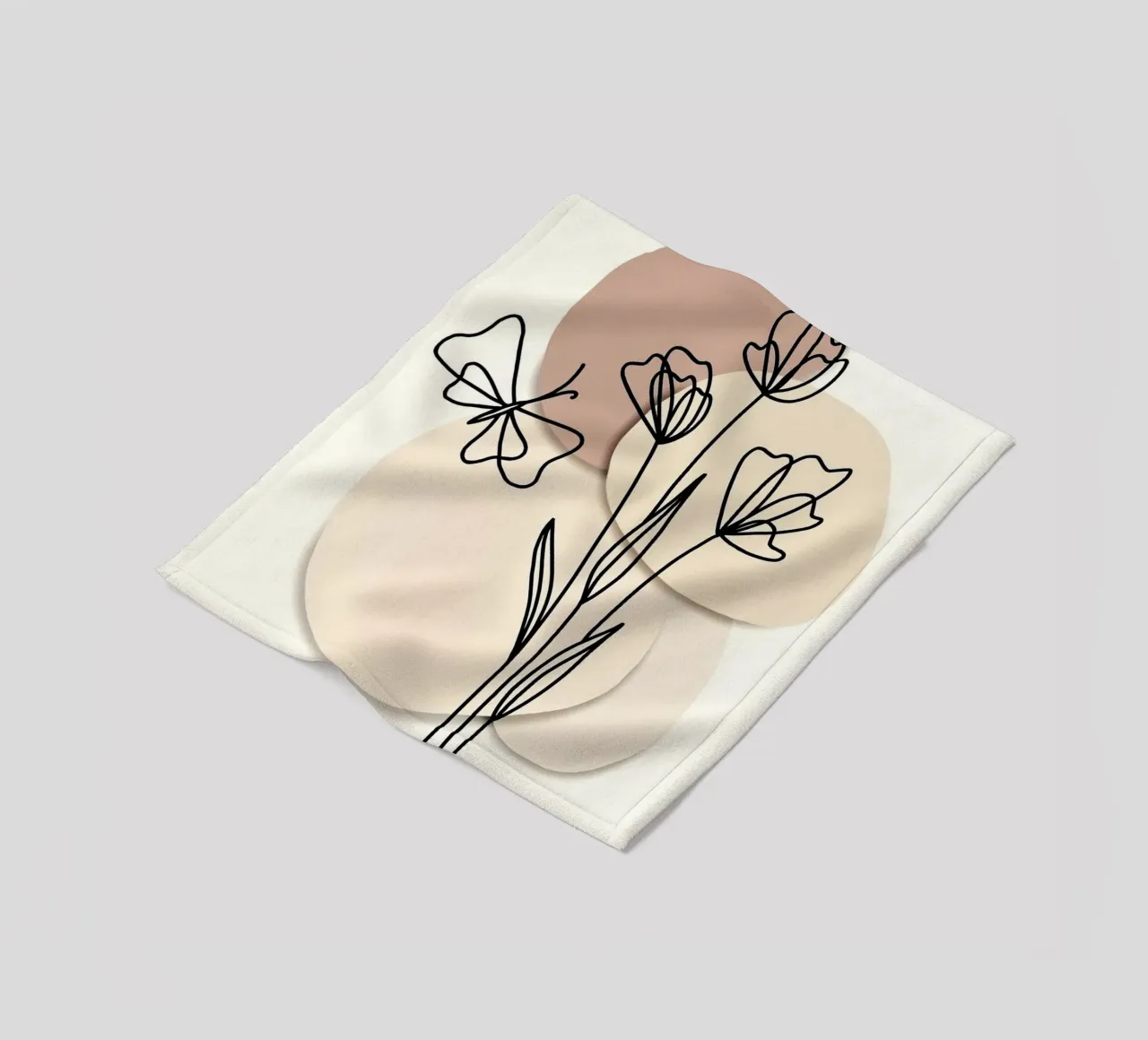 shape with flower coperta in pile da melts