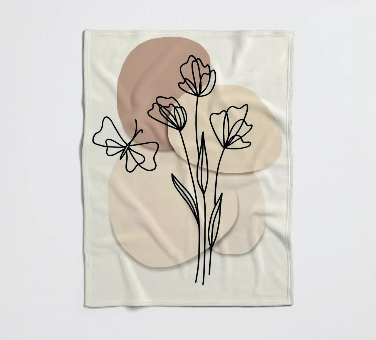 shape with flower coperta in pile da melts