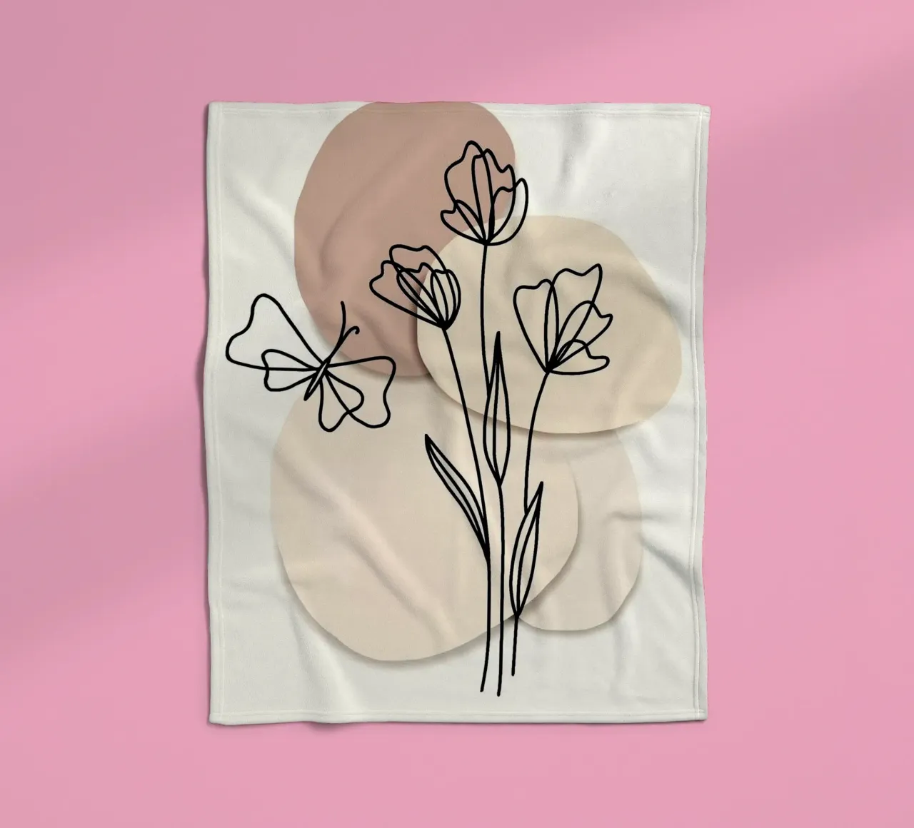 shape with flower coperta in pile da melts