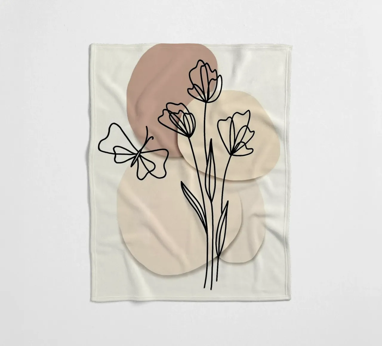 shape with flower coperta in pile da melts