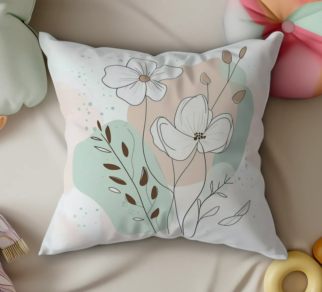 shape balance color flower cuscino da melts