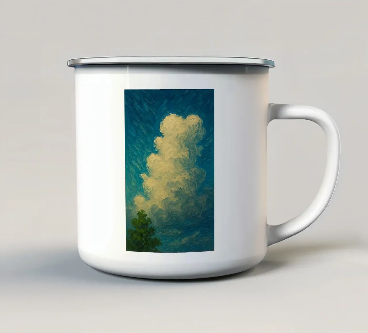 cloud shape in sky tazza in smalto da melts