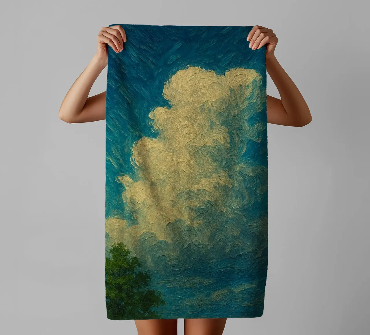 cloud shape in sky asciugamano da bagno da melts