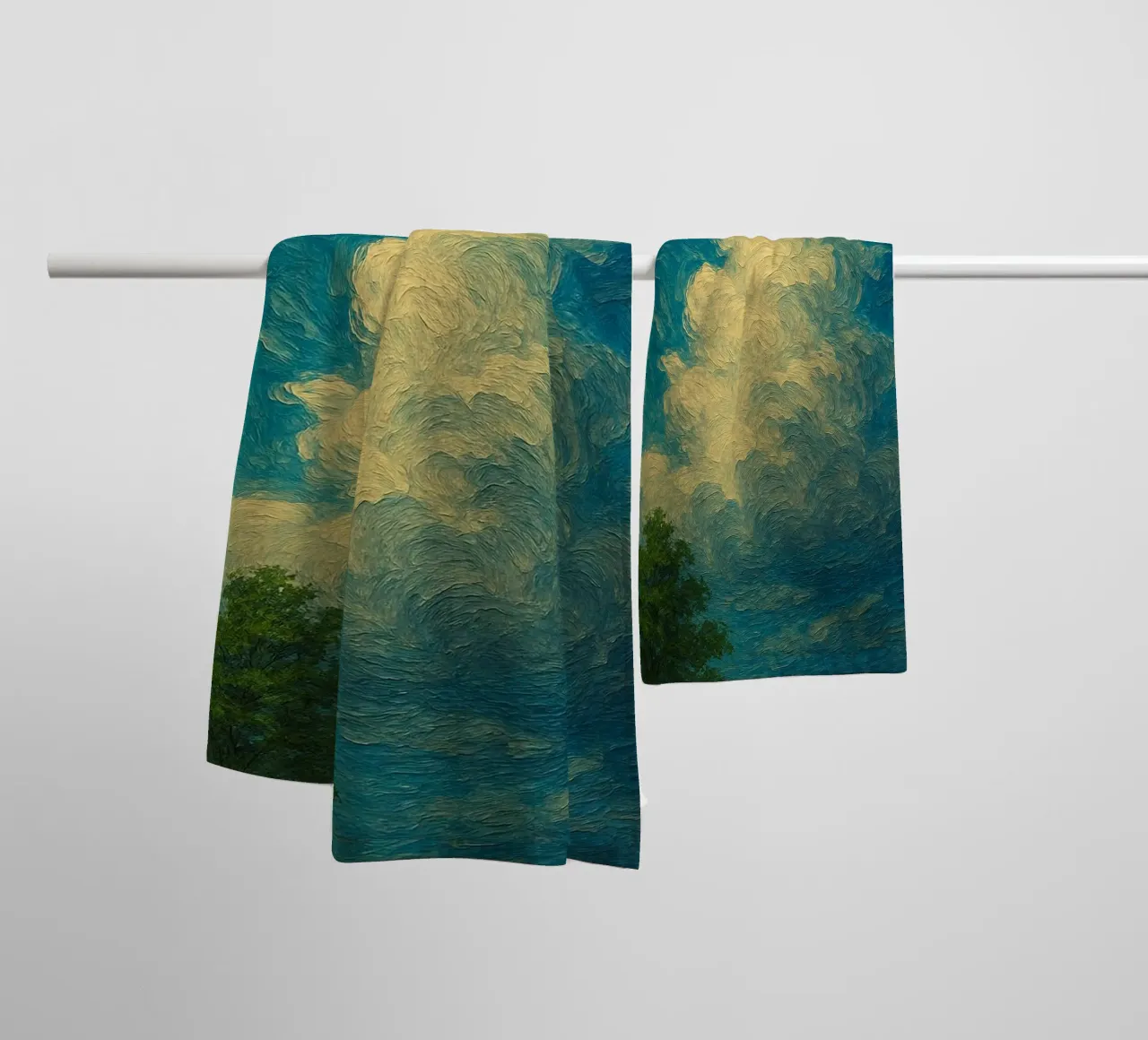 cloud shape in sky asciugamano da bagno da melts