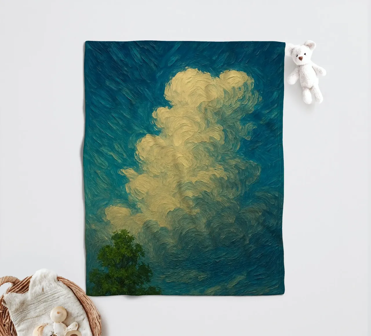 cloud shape in sky coperta in pile da melts