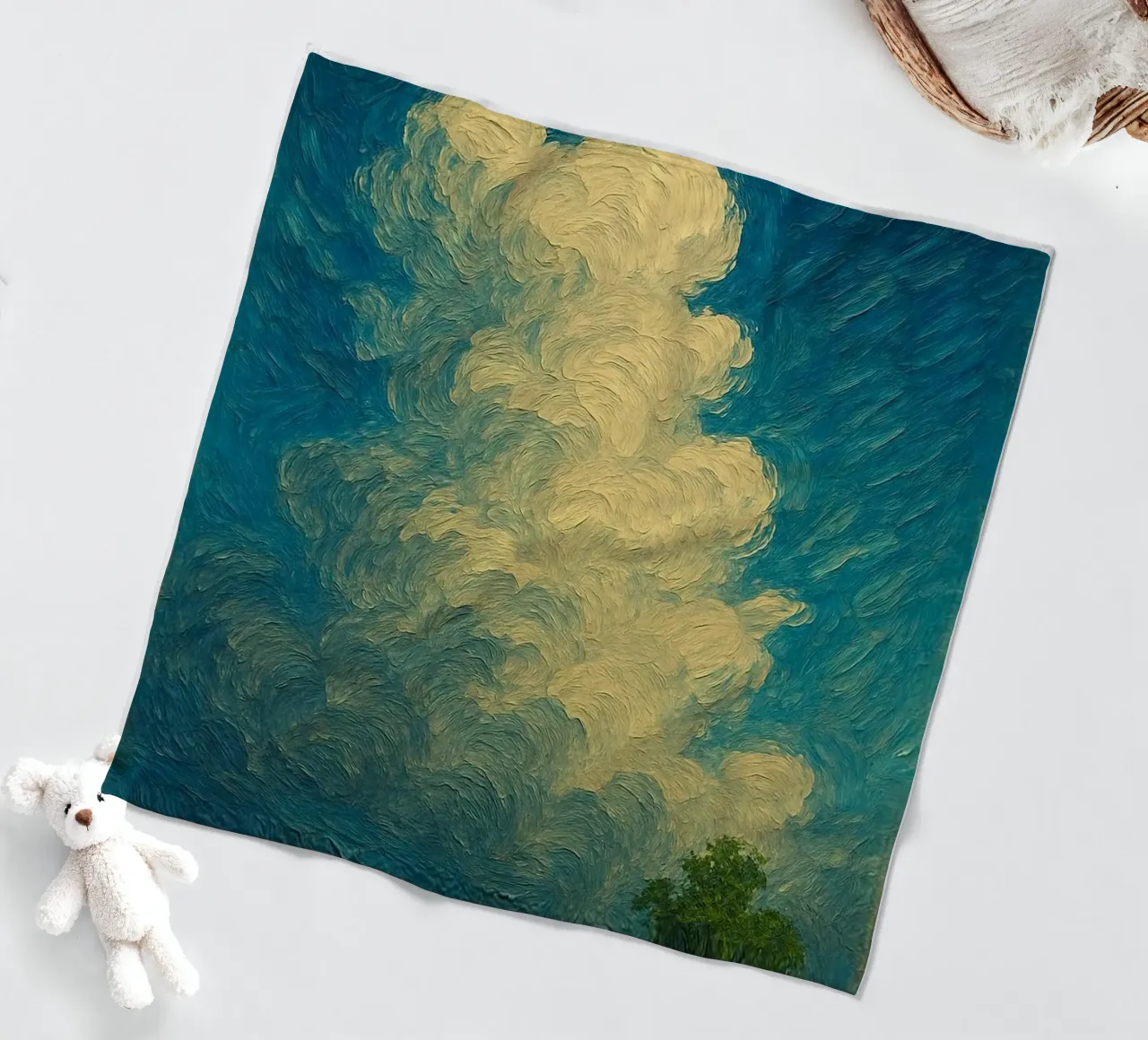 cloud shape in sky coperta in pile da melts