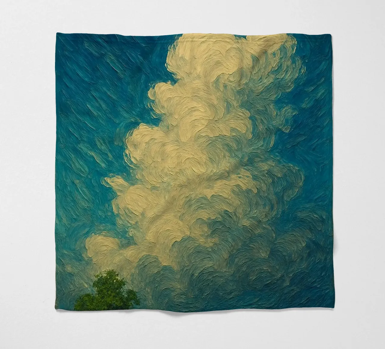 cloud shape in sky coperta in pile da melts
