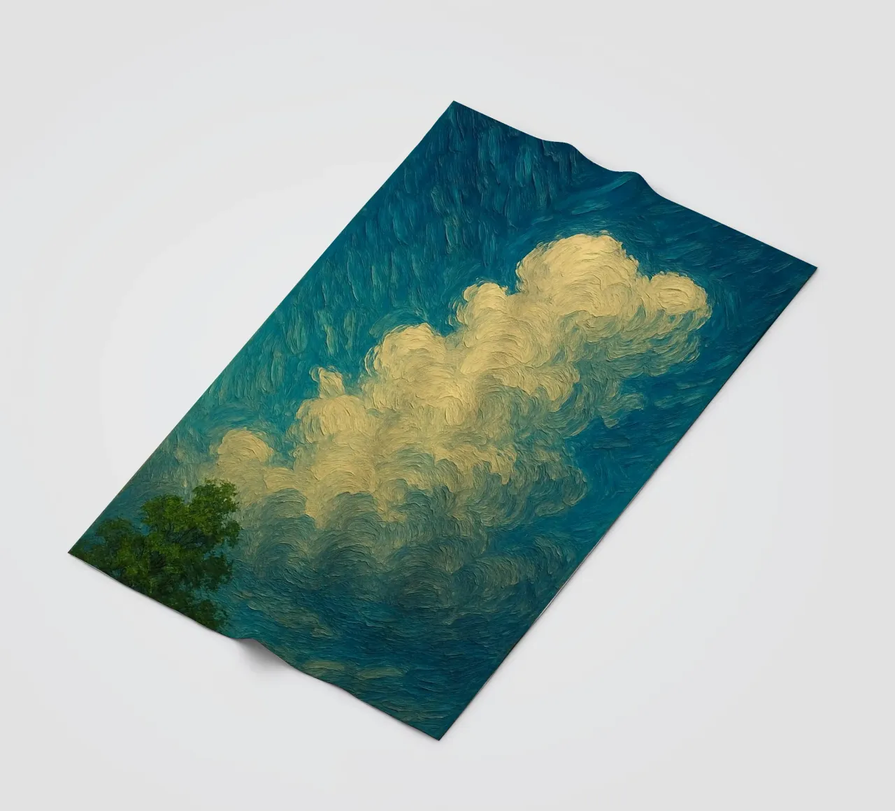 cloud shape in sky coperta in pile da melts