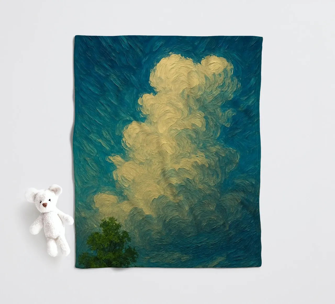 cloud shape in sky coperta in pile da melts