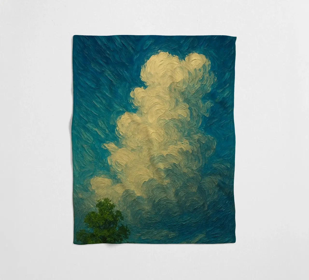 cloud shape in sky coperta in pile da melts