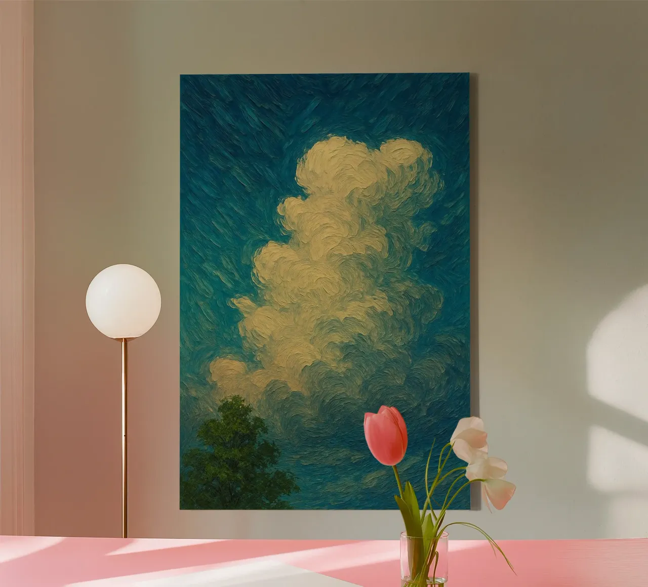 cloud shape in sky canvas with Floater frame by melts