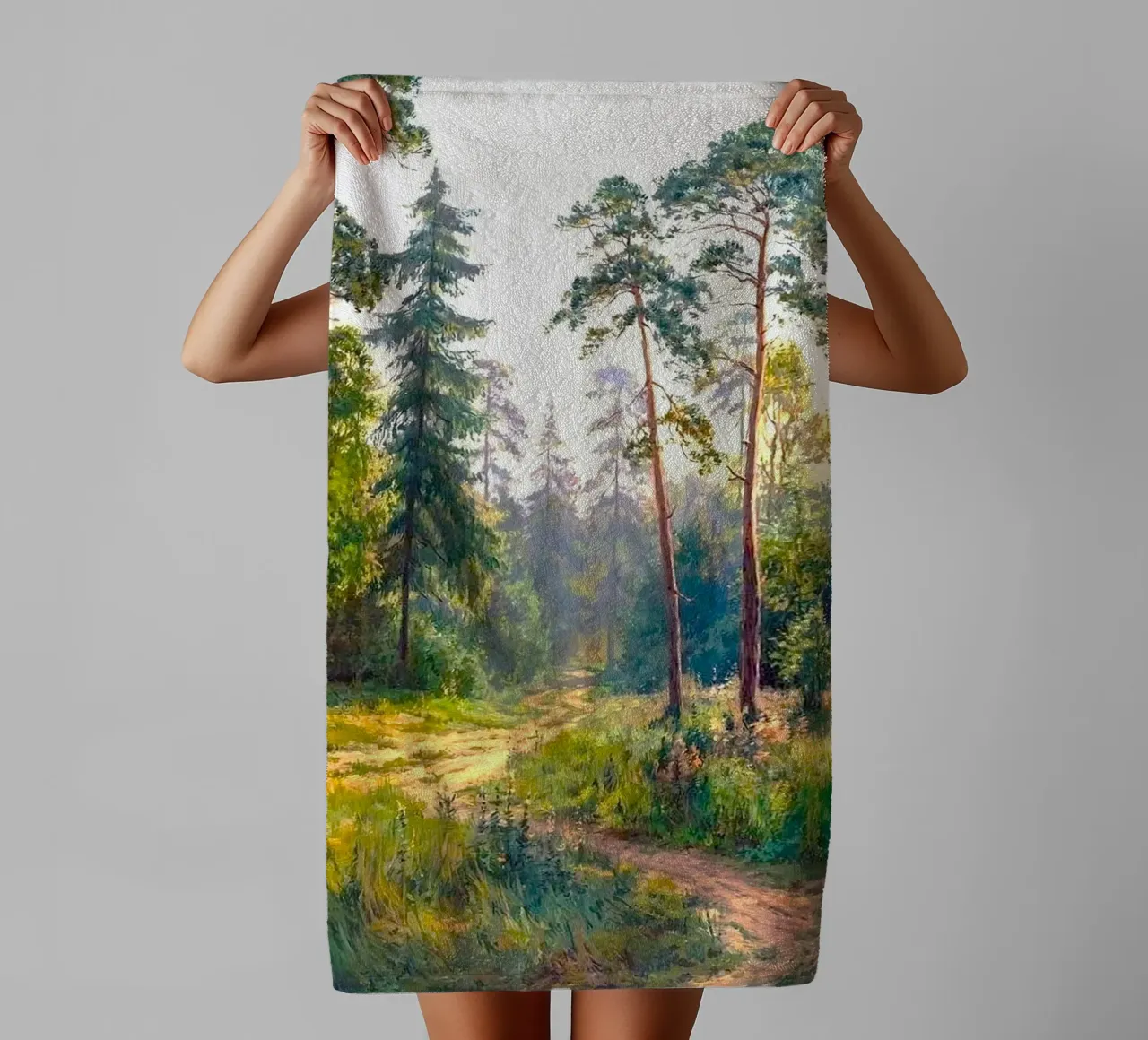 sunshine on forest asciugamano da bagno da melts