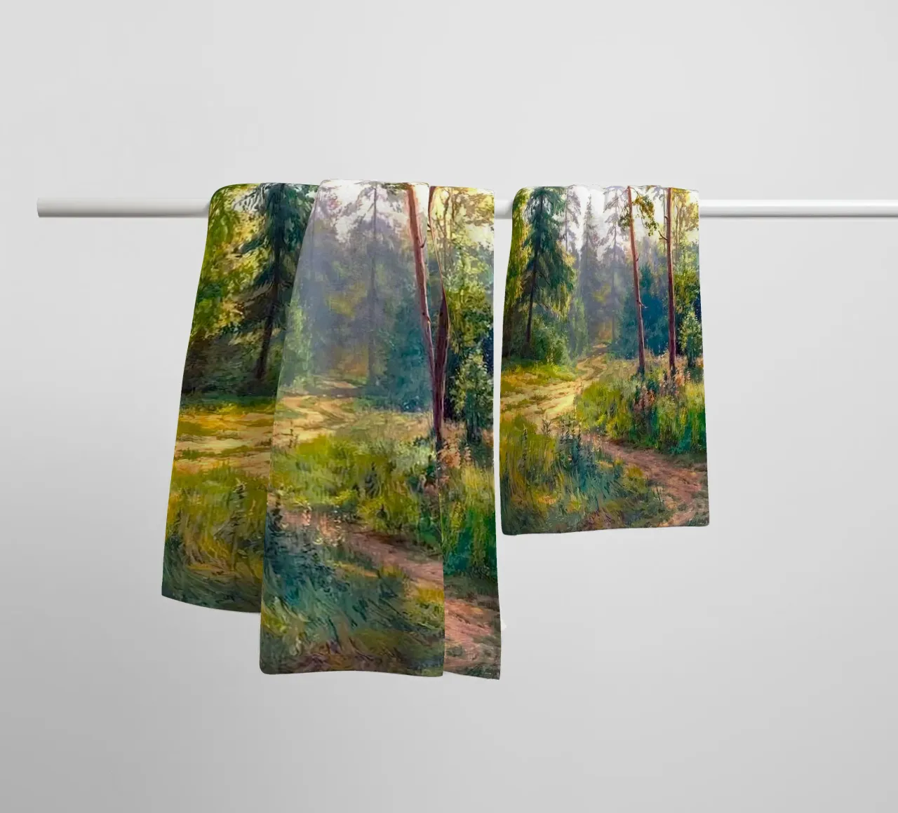 sunshine on forest asciugamano da bagno da melts