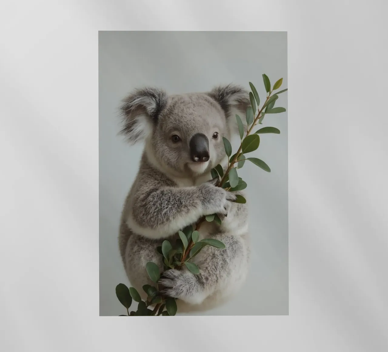 Koala con in mano un ramo di eucalipto pellicola backlit da DesignDoodle