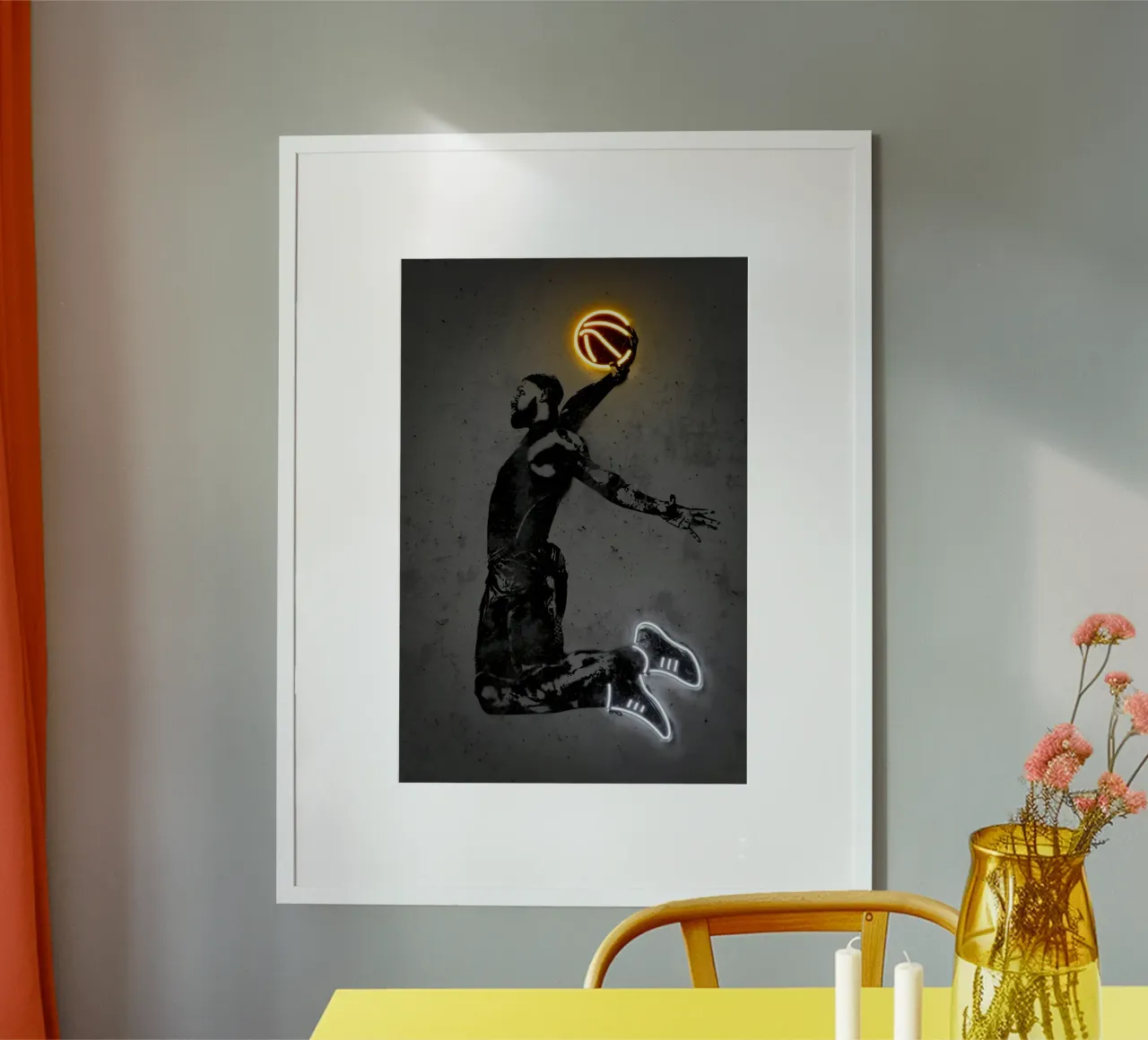 lebron james luce poster con telaio in plastica da Yogashop