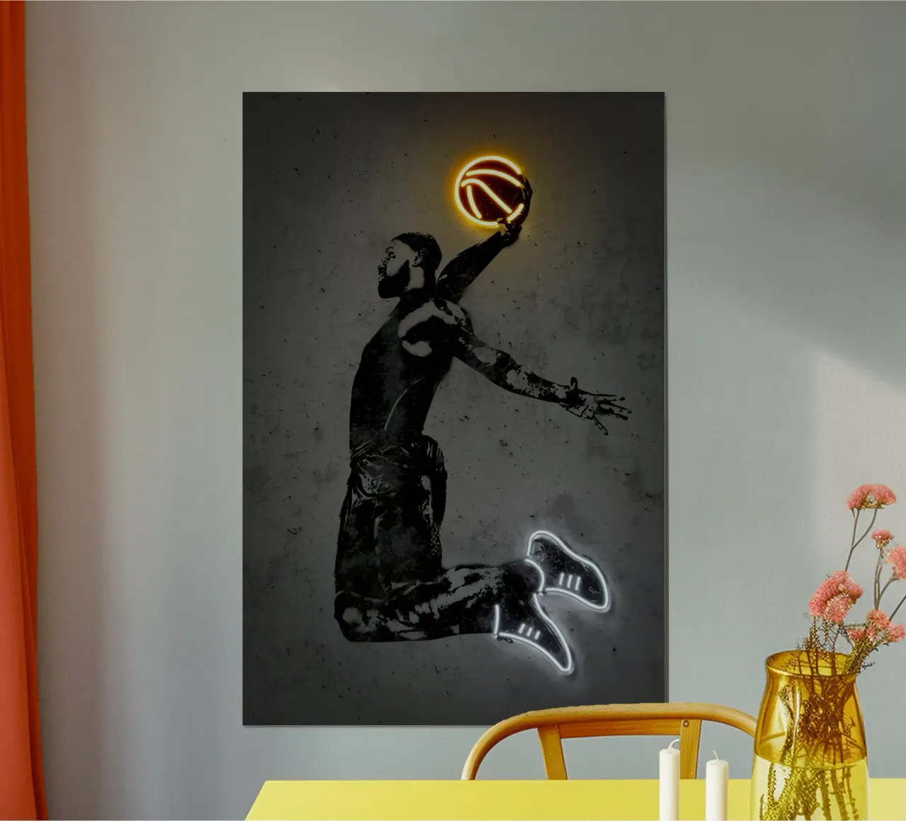 lebron james luce poster con telaio in plastica da Yogashop