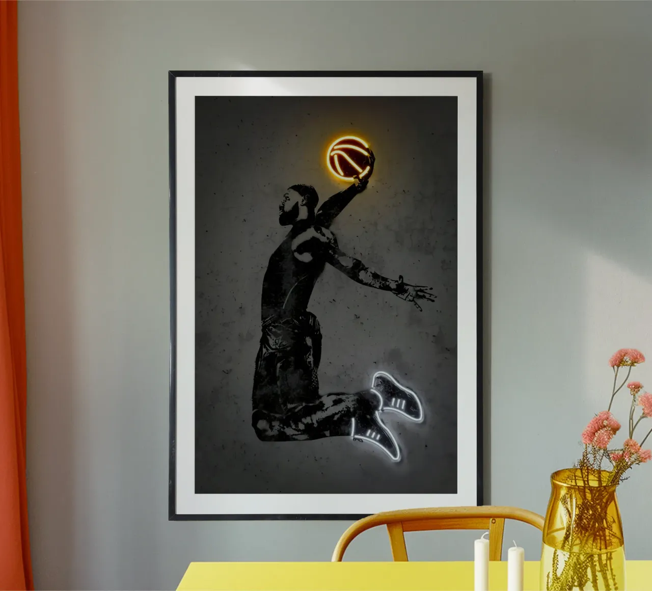 lebron james luce poster con telaio in plastica da Yogashop