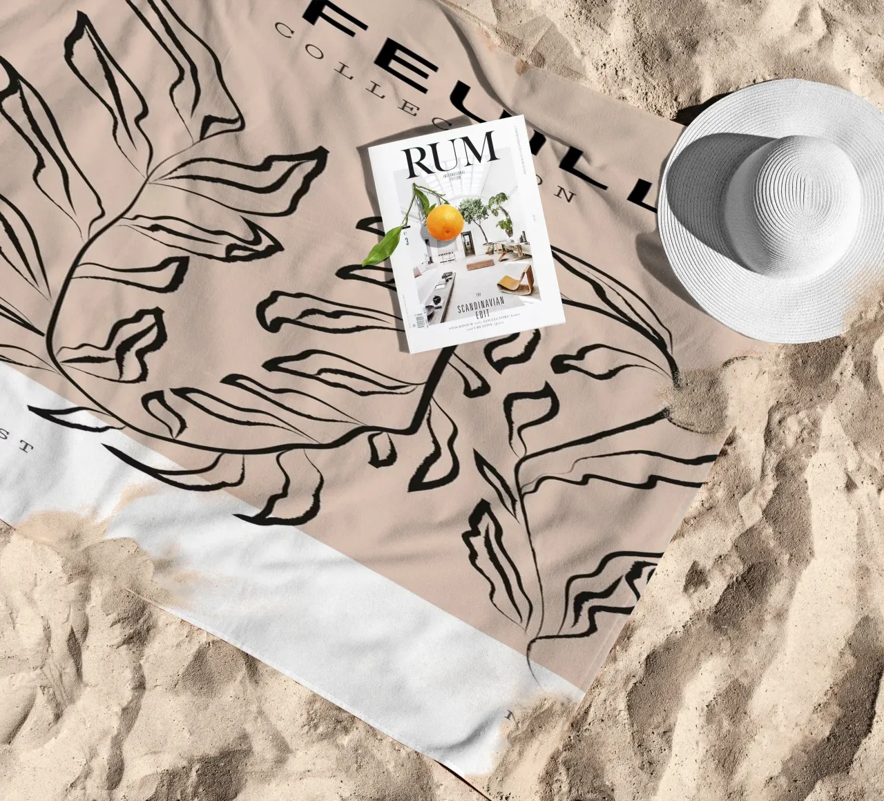 Boho Bohemian 7 Laurel telo mare da Boho Print Collection