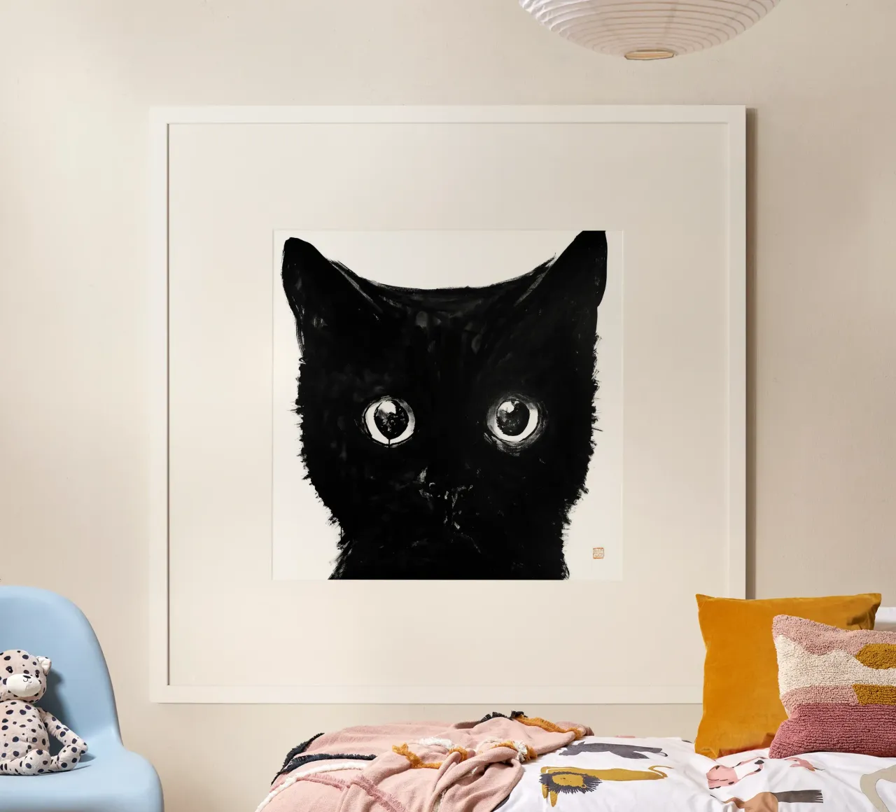 Gatto nero di Péchane poster da David Jackson