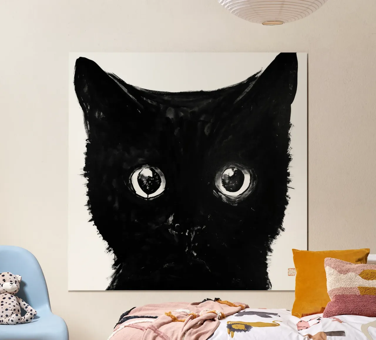 Gatto nero di Péchane poster da David Jackson