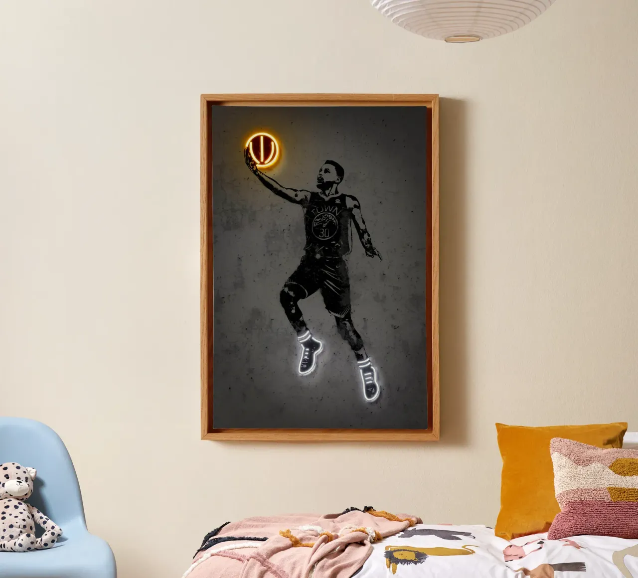 stephen curry light tela con Cornice a cassetta da Yogashop