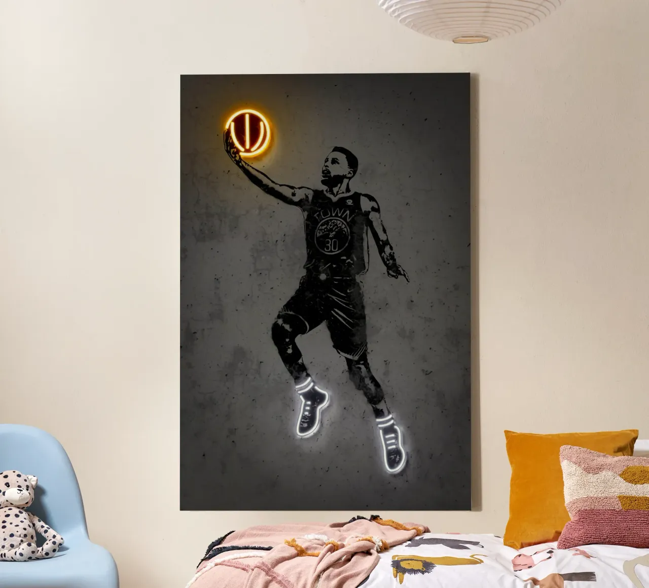 stephen curry light tela con Cornice a cassetta da Yogashop