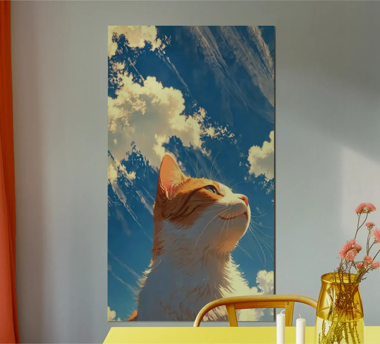 posture cat in sunset poster da huminity
