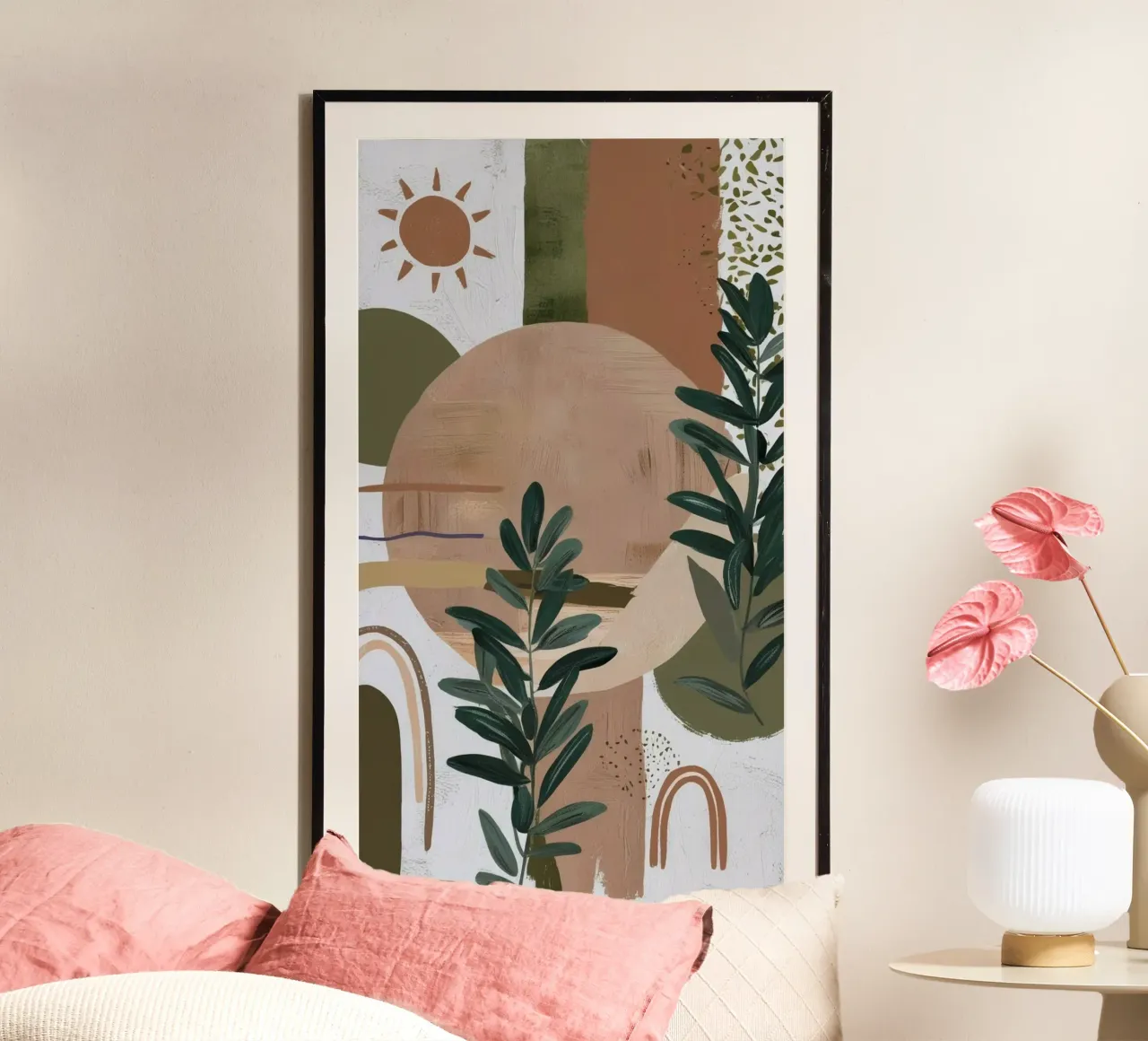 shape of leaf and circle poster da panada