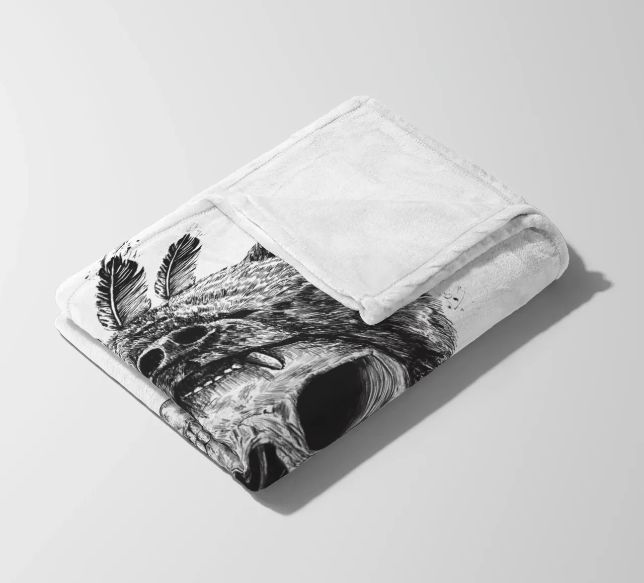 Dead shaman fleece blanket by Balazs Solti