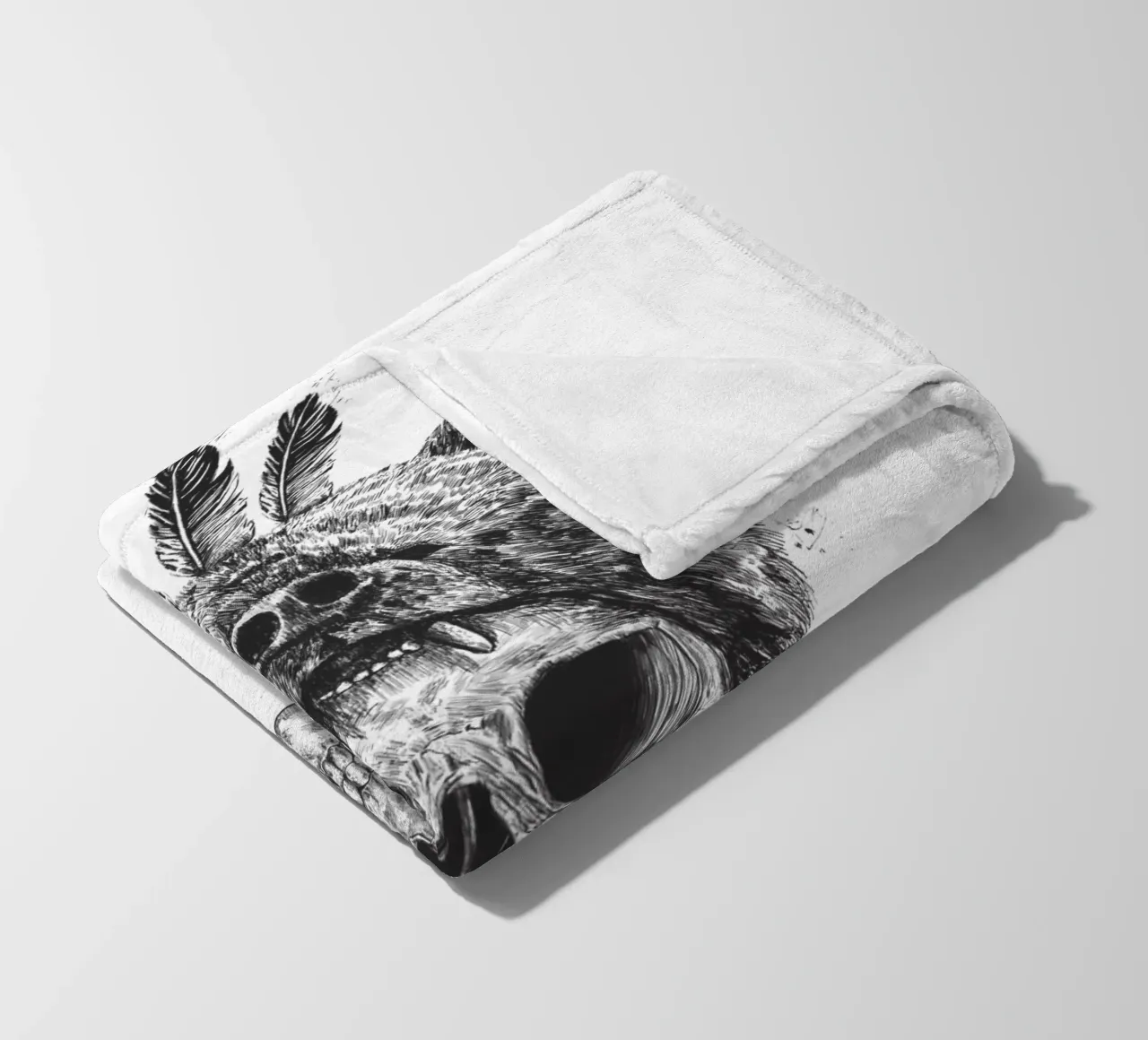Dead shaman fleece blanket by Balazs Solti
