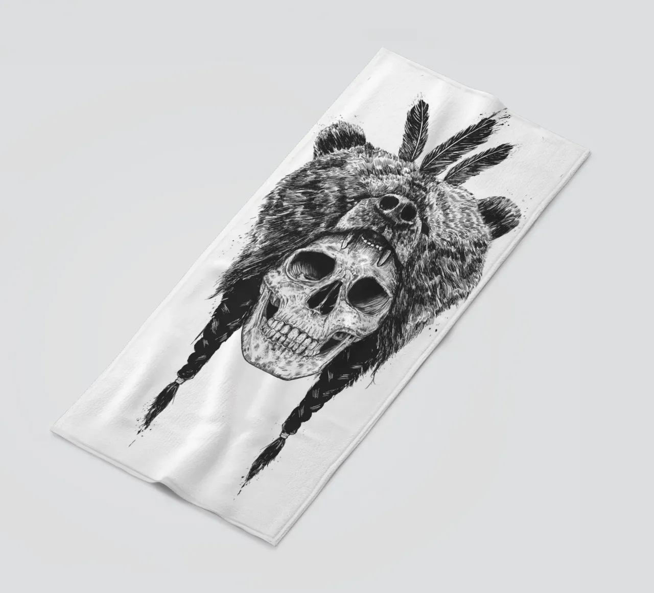 Dead shaman beach towel by Balazs Solti