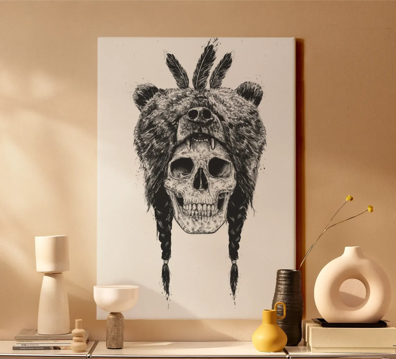 Dead shaman canvas by Balazs Solti