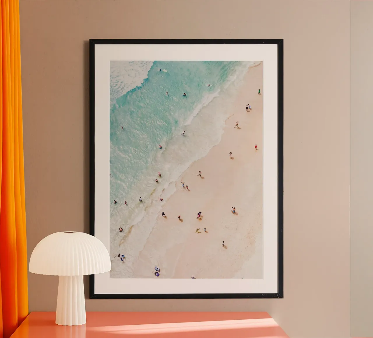 Richard Podgurski - Tuffo nell'oceano poster con telaio in alluminio da Panait Ivascu
