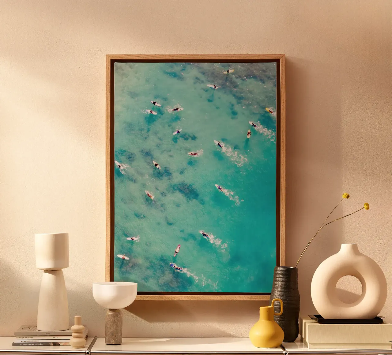 Richard Podgurski - Paddle Battle canvas with Floater frame by Panait Ivascu