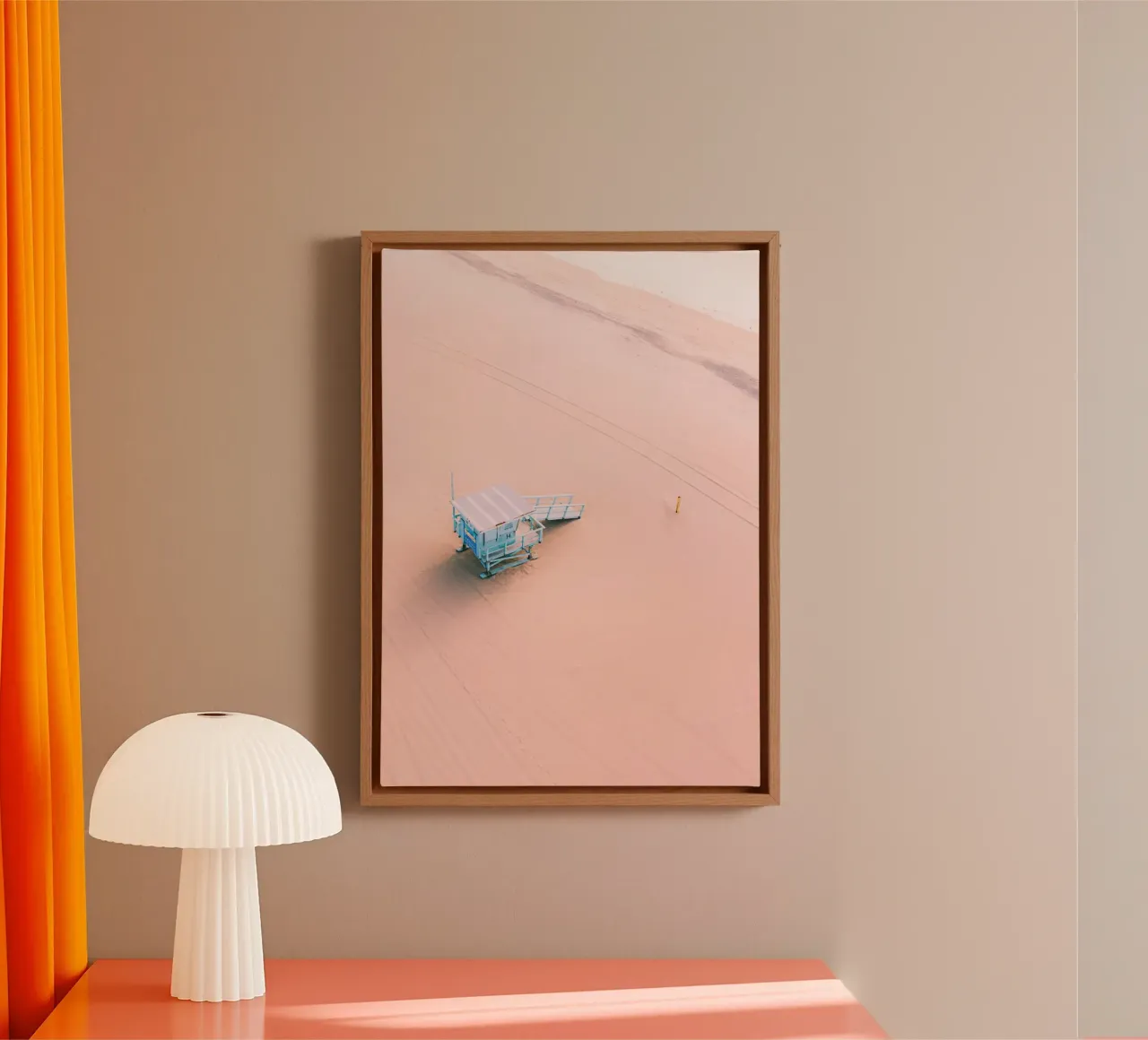 Richard Podgurski - Desert Beach tela con Cornice a cassetta da Panait Ivascu
