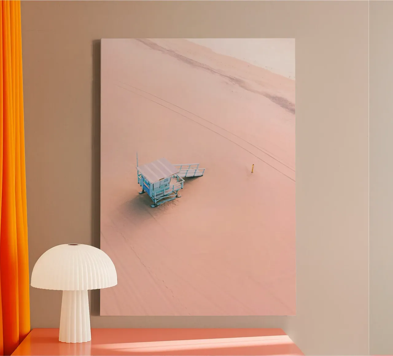 Richard Podgurski - Desert Beach tela con Cornice a cassetta da Panait Ivascu