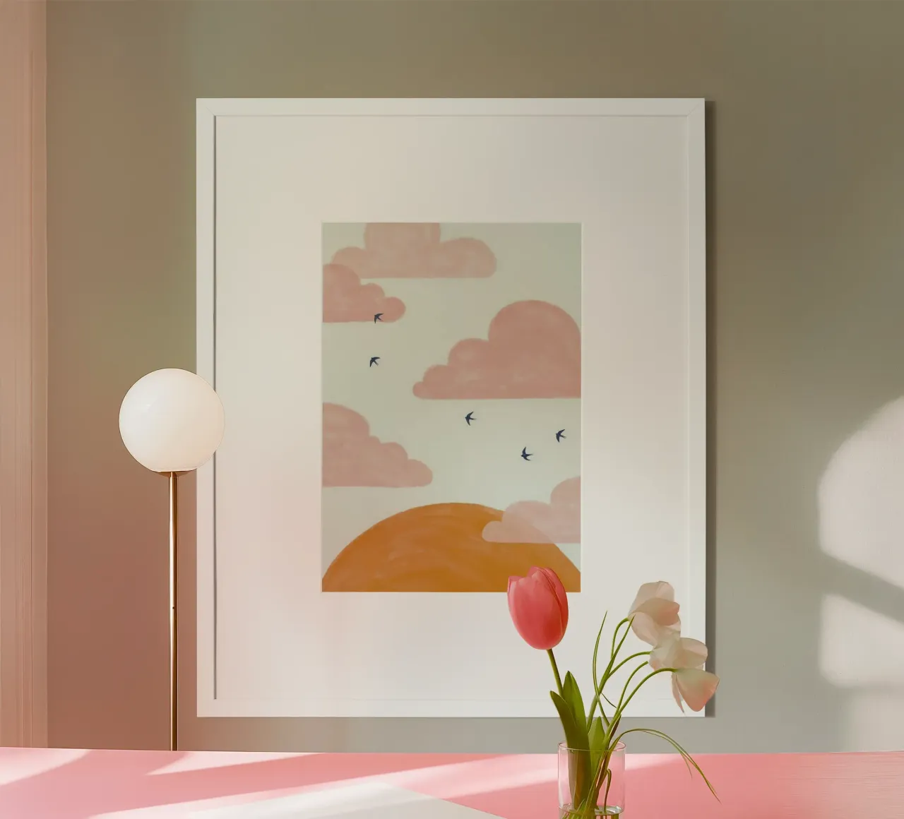 bird fly in cloud poster da panada